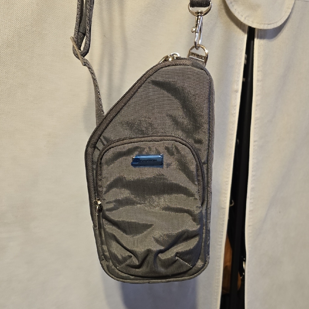 Travelon Gray Crossbody Sling Bag